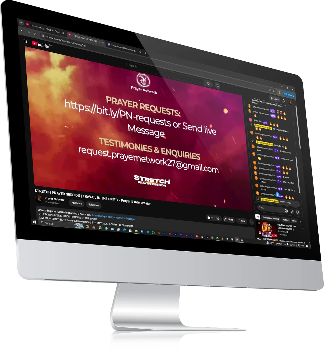 Online prayer session